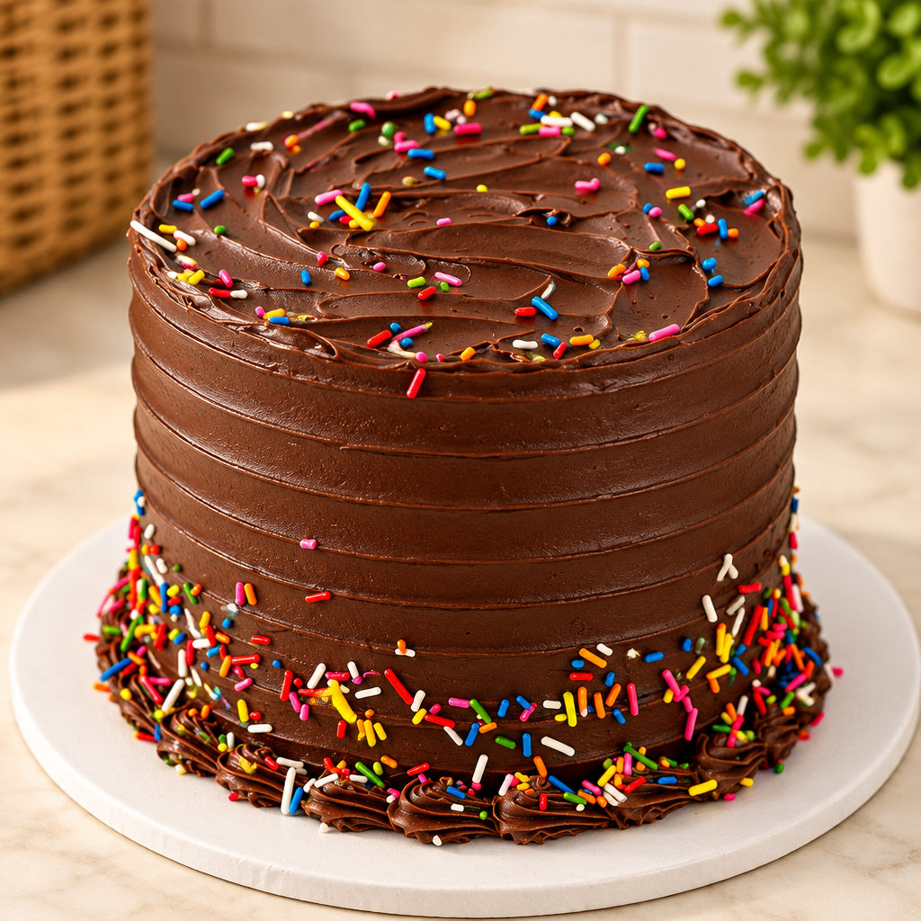 classic colourful chocolate cake